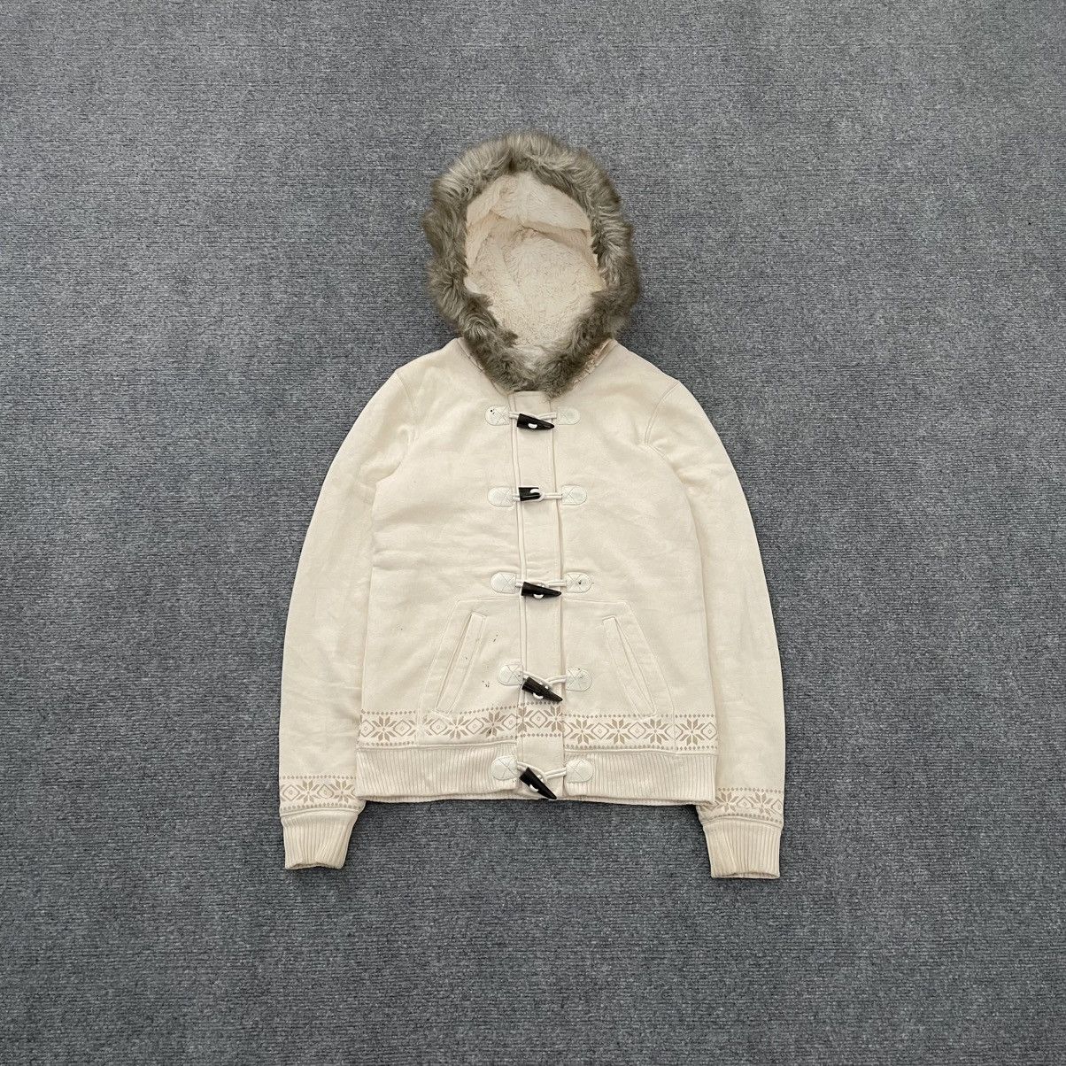 Japanese Brand Aeropostale Zip Fur Hoodie Abercrombie LGB GOA Vkei Style Size L / US 10 / IT 46 - 1 Thumbnail