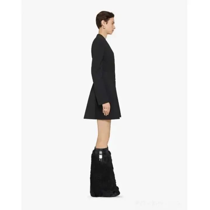 Givenchy o1w1db10525 Shark Lock High Boot in Black Size US 5 / IT 35 - 4 Thumbnail