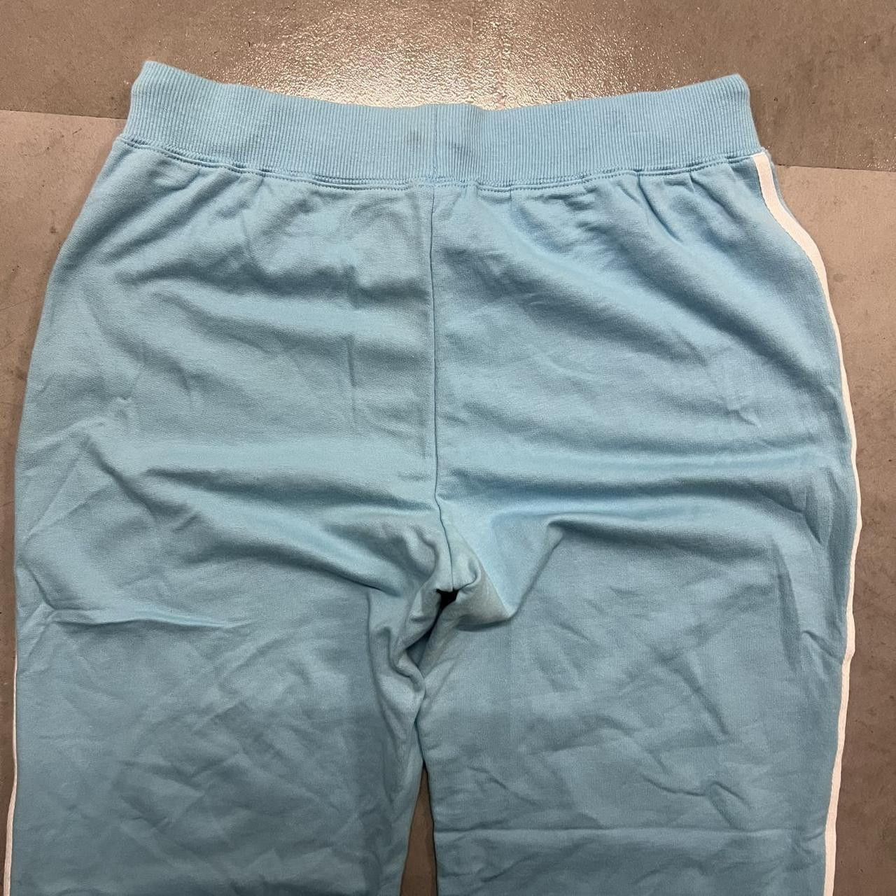 Vintage Vintage Y2K/2000s Super Baggy Baby Blue Striped Sweatpants With Adjustable waistbands with drawstring! Size US 34 / EU 50 - 6 Thumbnail