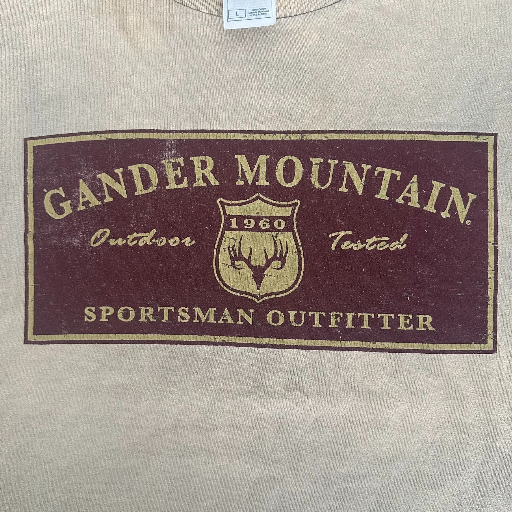 Vintage Vintage Y2K Gander Mountain T-Shirt Beige Outdoor Distressed Size US L / EU 52-54 / 3 - 2 Thumbnail