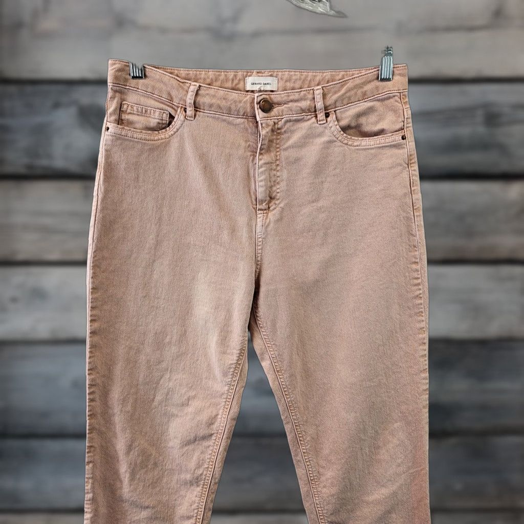 Gerard Darel Gerard Darel Womens Jeans 42 Pink High Rise Tapered Leg Denim Cotton Blend Regular Inseam 27.5" - 16" Waist Womens Jeans Pink High Rise Tapered Leg Size 28" / US 6 / IT 42 - 1 Thumbnail