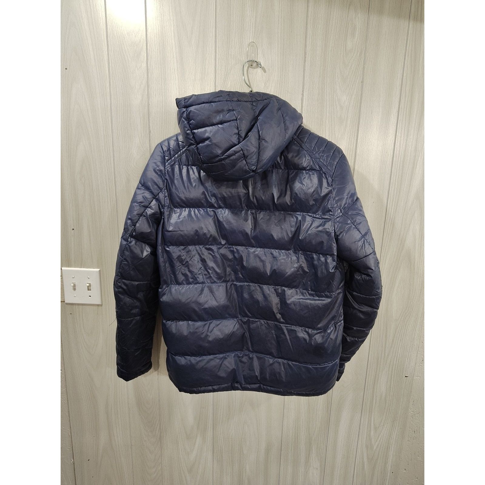 Guess GUESS Men Puffer Jacket Coat Size M Navy Blue Solid Warm Size US M / EU 48-50 / 2 - 3 Thumbnail