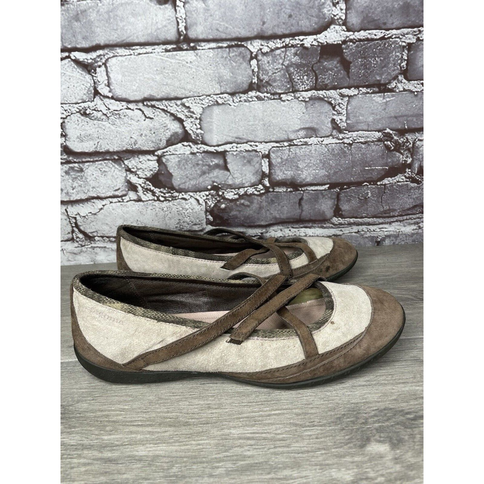 Patagonia Patagonia Beige Suede Brown Maryjane Strap Comfort Shoes Wom Size US 8 / IT 38 - 3 Thumbnail