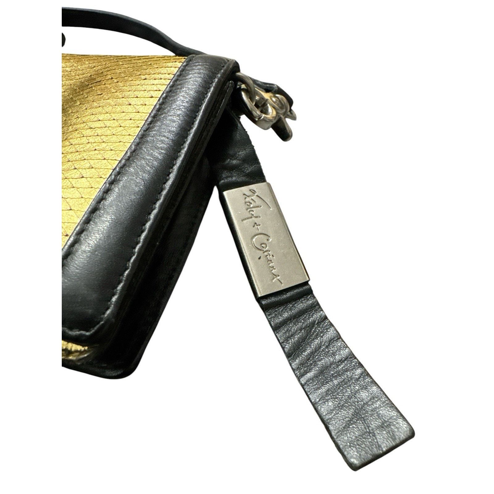 & Other Stories FOLEY & CORINNA BLACK GOLD LEATHER CROSSBODY BAG WALLET Size ONE SIZE - 2 Thumbnail
