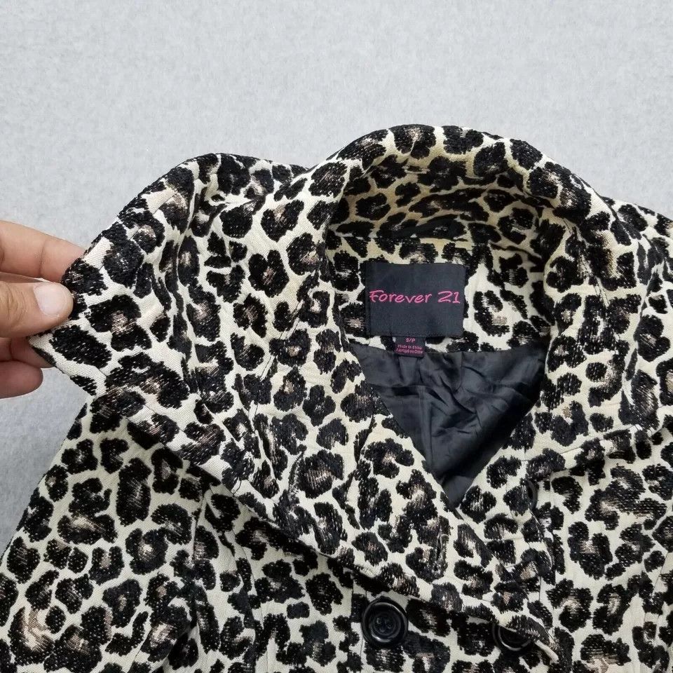 Forever 21 Forever 21 Jacket Womens Small Brown Leopard Print Buttons Size S / US 4 / IT 40 - 8 Thumbnail