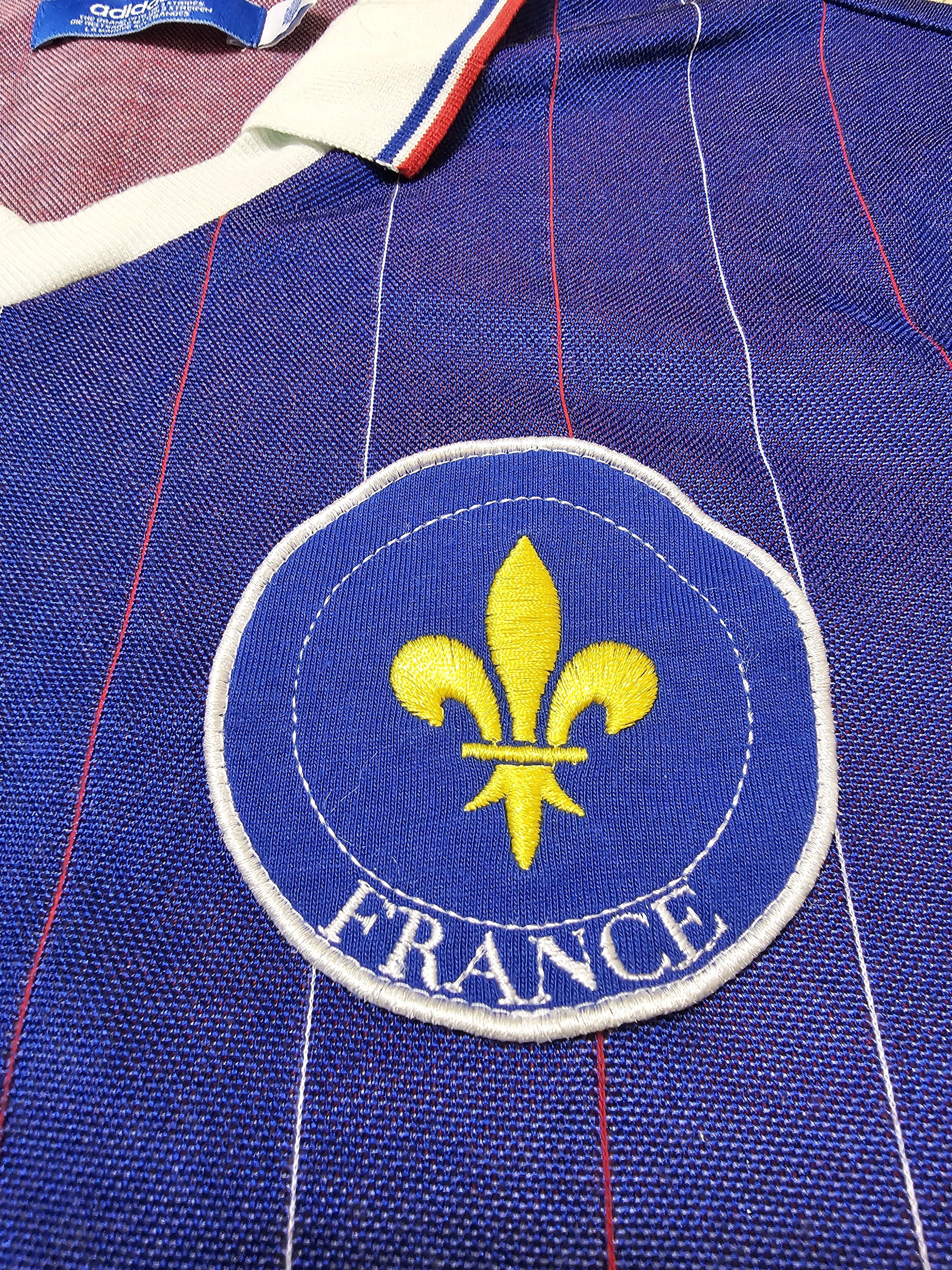 Adidas FRANCE 1982 HOME FOOTBALL SHIRT FRANCE SOCCER JERSEY Size US L / EU 52-54 / 3 - 4 Thumbnail
