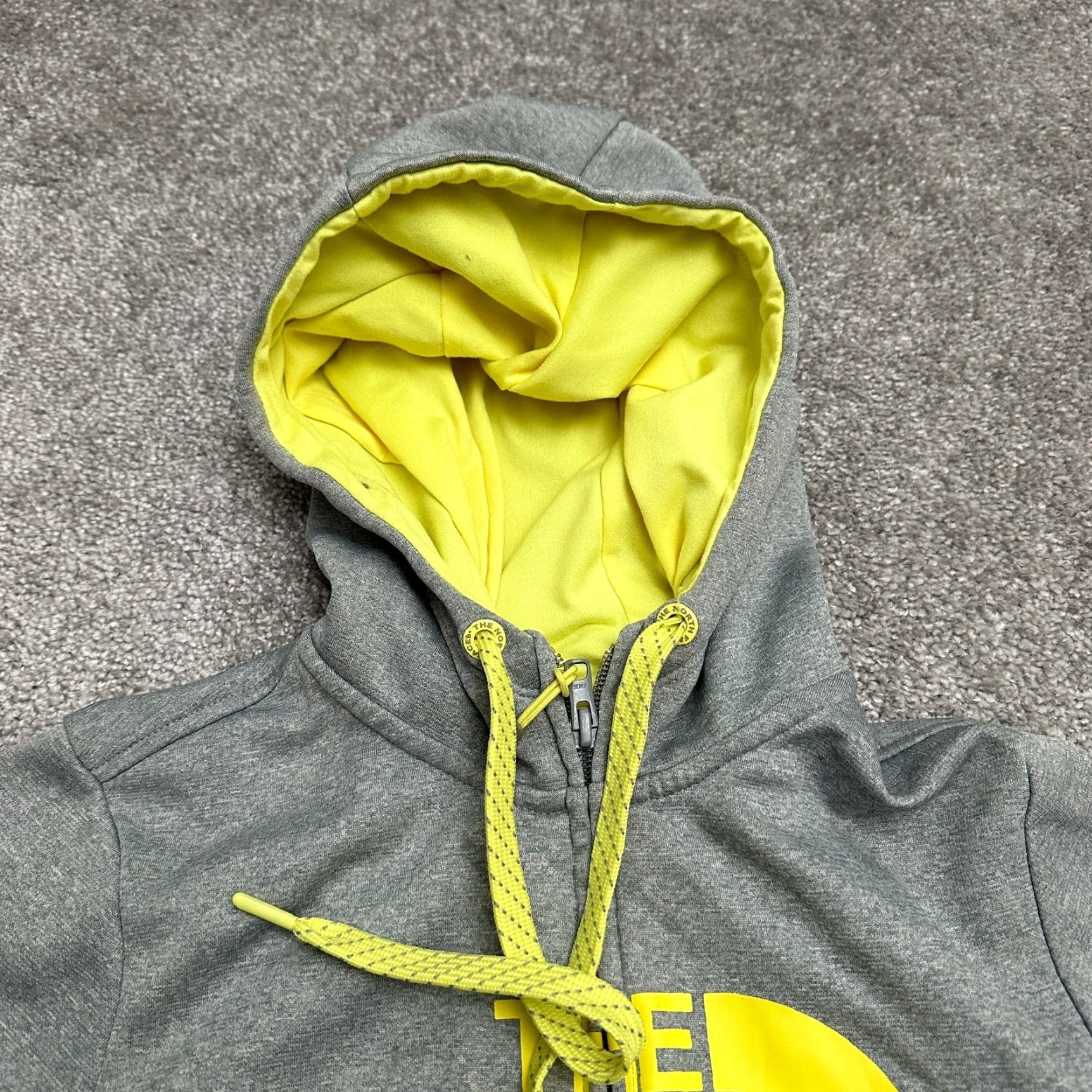 The North Face The North Face Full Zip Hoodie Women Small Gray Yellow Graphic Casual Womens Size S / US 4 / IT 40 - 5 Thumbnail
