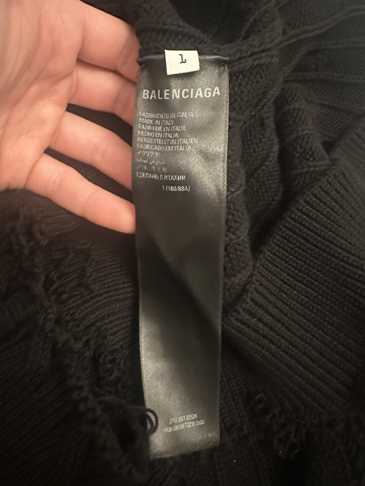 Balenciaga Balenciaga Distressed/destroyed Turtleneck Cable knit Size US S / EU 44-46 / 1 - 7 Thumbnail