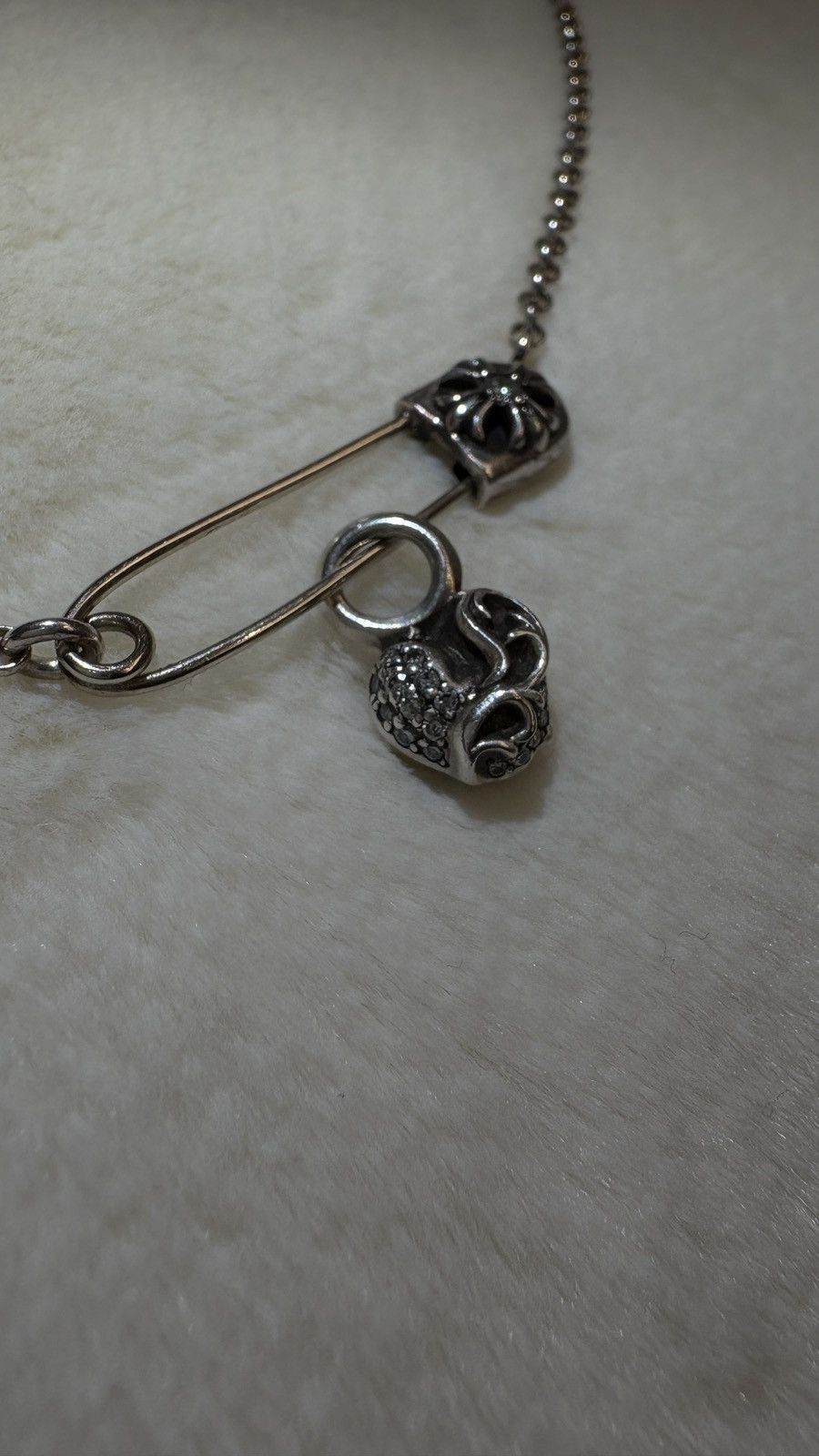 Chrome Hearts Chrome Hearts Diamond Necklace Silver Size ONE SIZE - 8 Thumbnail