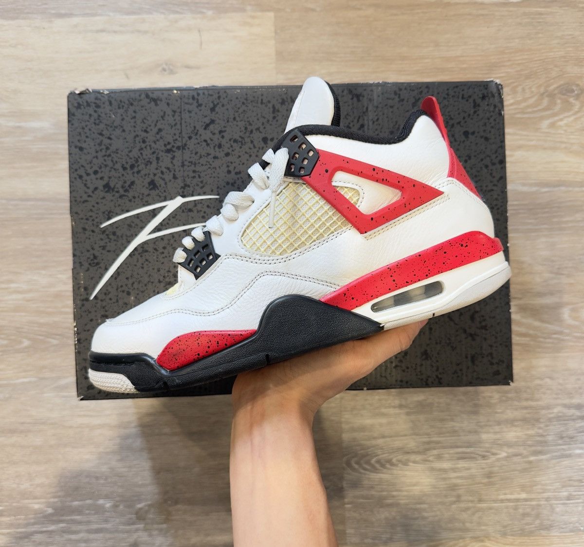 Jordan Brand Jordan 4 Retro Red Cement Size US 8.5 / EU 41-42 - 1 Thumbnail