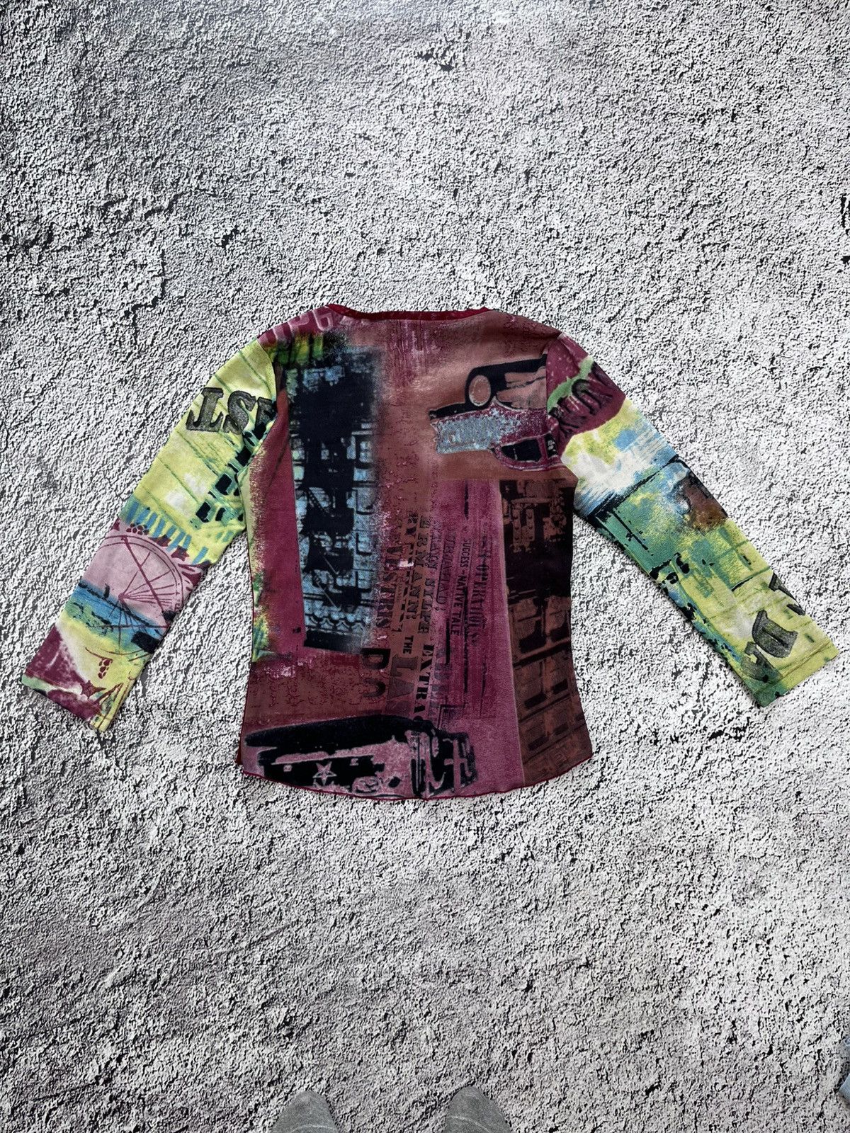 Japanese Brand Vintage JPG vibe mesh art collage renaissance top Size M / US 6-8 / IT 42-44 - 7 Thumbnail