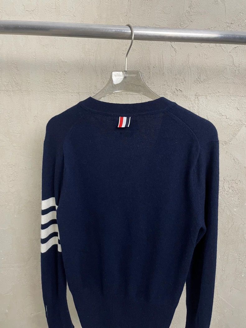 Thom Browne Thom Browne A Tibetan blue four-striped cashmere sweater Size M / US 6-8 / IT 42-44 - 4 Thumbnail