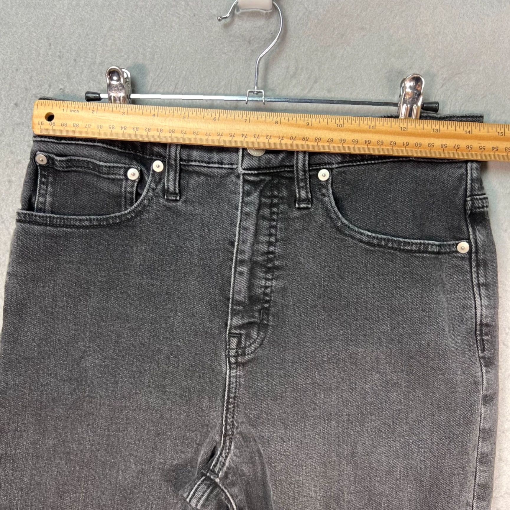Madewell Madewell Jeans Womens Size 28 Classic Straight Denim Gray Cotton Blend 5-Pocket Size 28" / US 6 / IT 42 - 6 Thumbnail