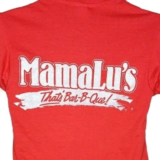 Hanes VINTAGE Mama Lus BBQ T Shirt Mens Size Small Red 80s Ribs 50/50 Made In USA Red Size US S / EU 44-46 / 1 - 2 Thumbnail