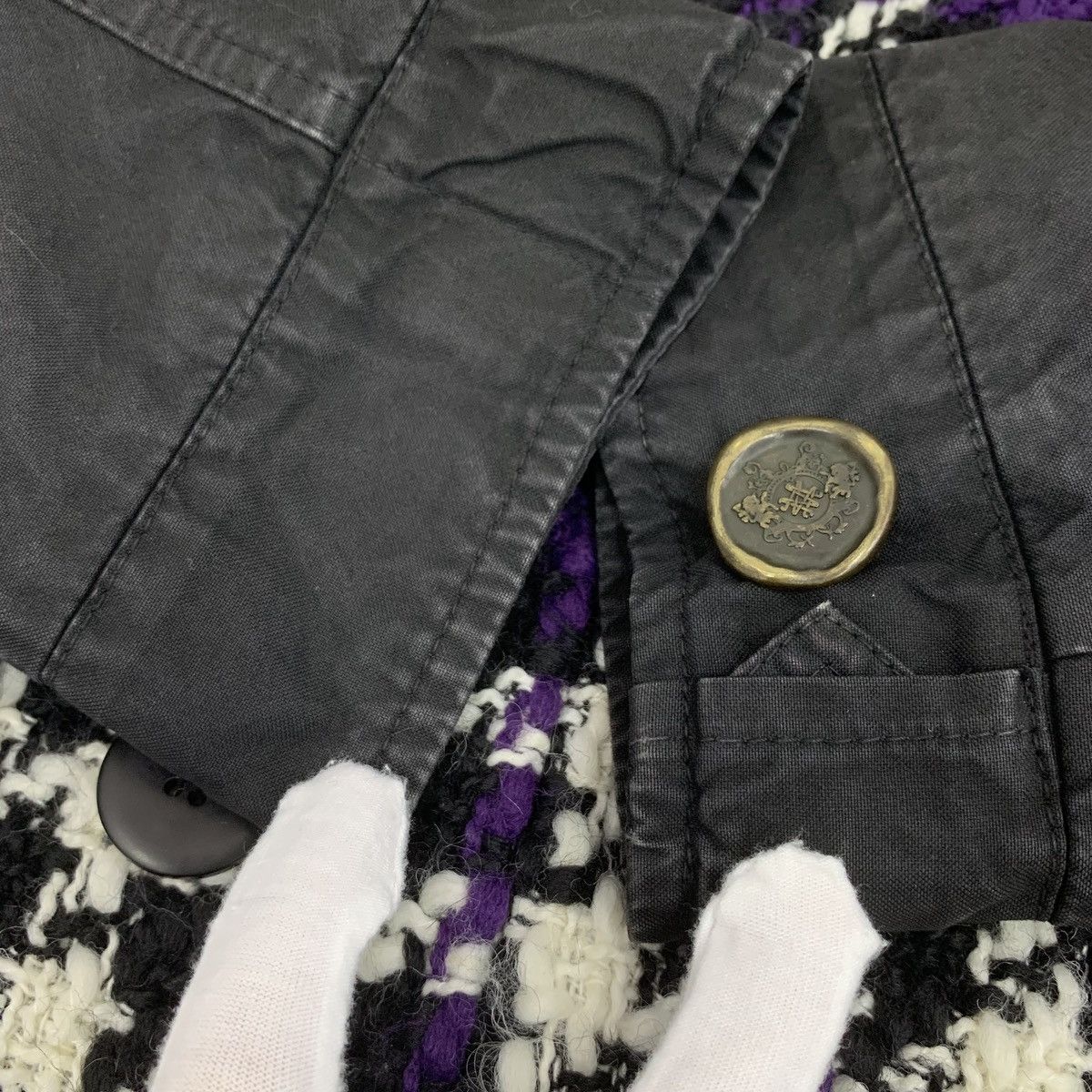 MR & MRS ITALY Mr&Mrs Black Long-Sleeve Cotton fur Coat Size XXS / US 00 / IT 34 - 6 Thumbnail