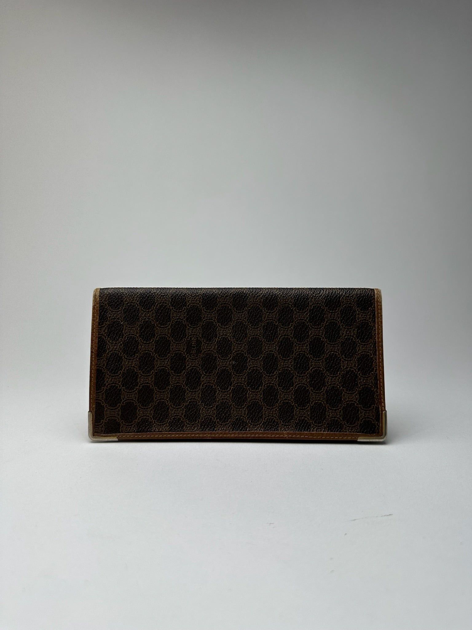Celine Vintage Paris Monogram Leather Card Holder Brown Size ONE SIZE - 1 Thumbnail