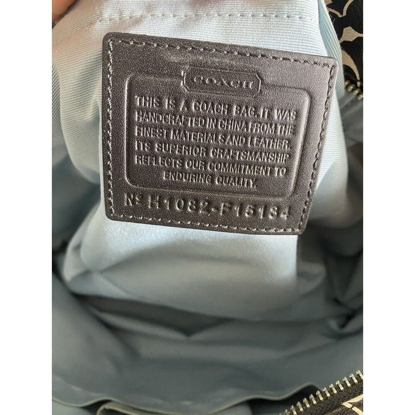 Coach Coach Chelsea Heritage Stripe Signature Tote Black White Size ONE SIZE - 7 Thumbnail