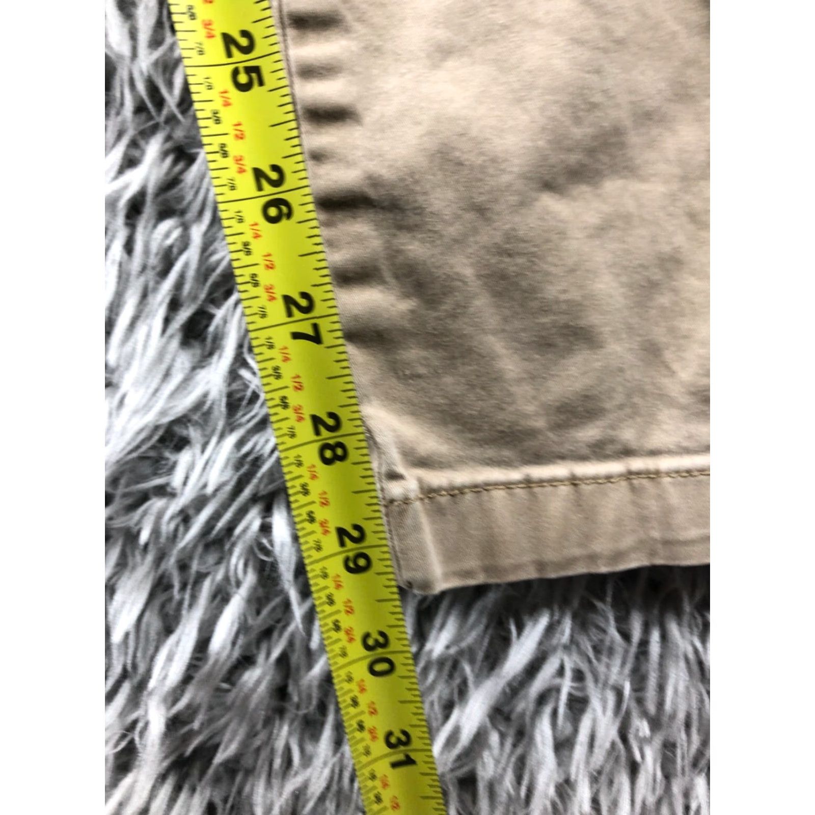 Lee Lee L231 Chino Pants Mens 30x32 Beige Slim Tapered 5-Pocket Flat Front Nylon Cotton Blend Logo Size US 30 / EU 46 - 3 Thumbnail