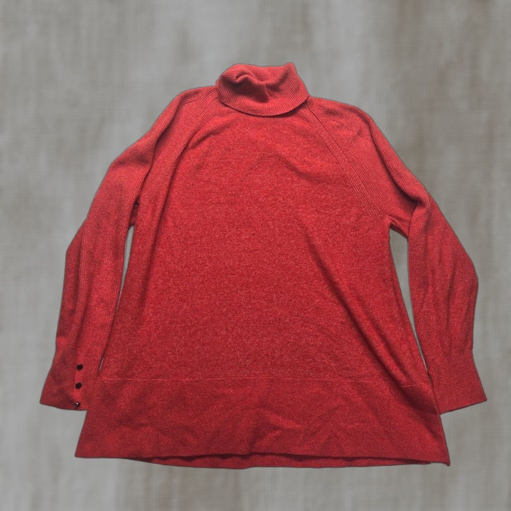 Vintage Lane Bryant Plus Size Sweater Long Sleeve Turtleneck Solid Orange Classic Fit Adult Women's 18/20 Size XXL / US 16-18 / IT 52-54 - 1 Thumbnail