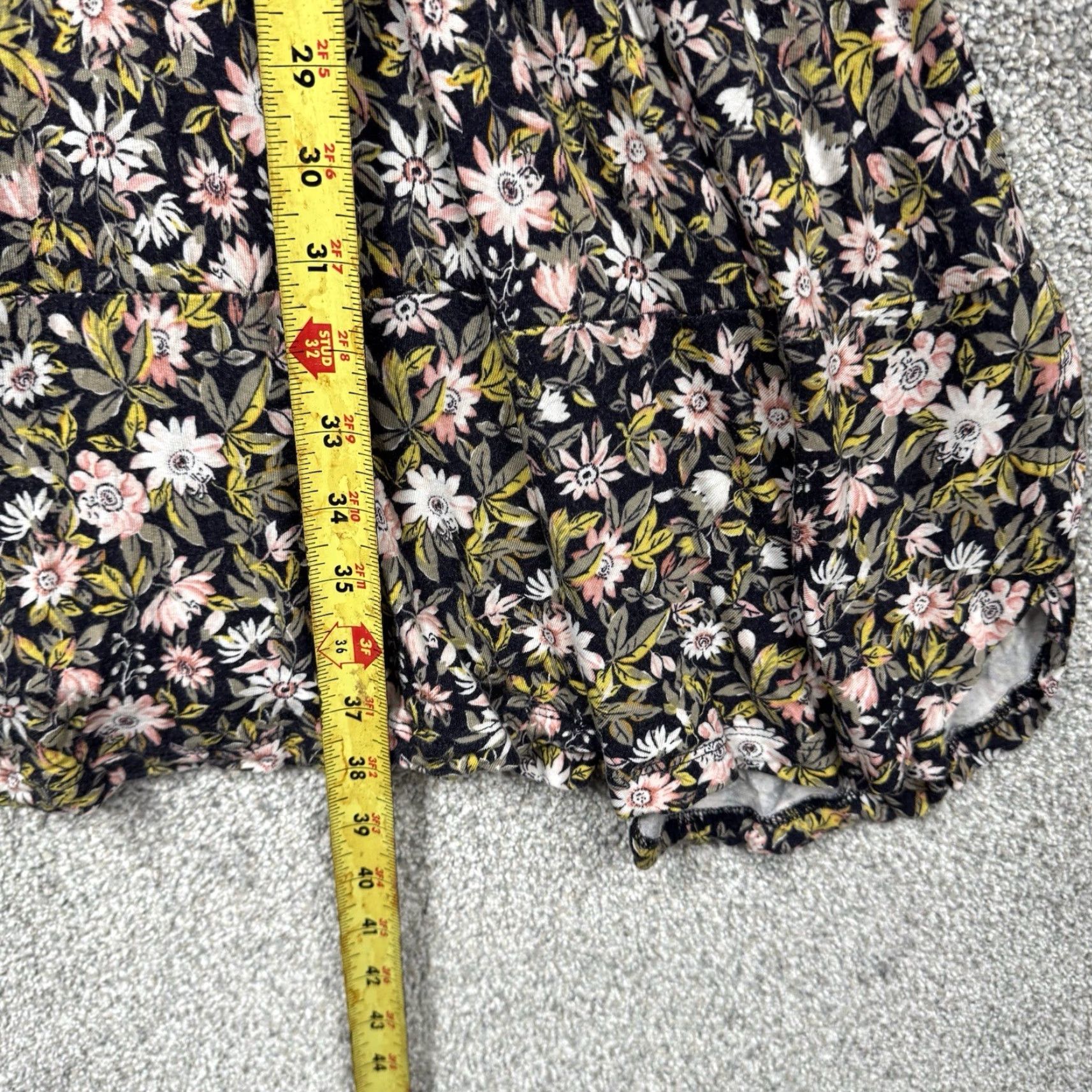 Loft LOFT Dress 8 Wildflower Floral Sleeveless V-Neck A-Line Knit/Polished Bohemian Multicolor Knee Length Zipper Casual Party/Cocktail/Moto Travel Womens Size M / US 6-8 / IT 42-44 - 3 Thumbnail