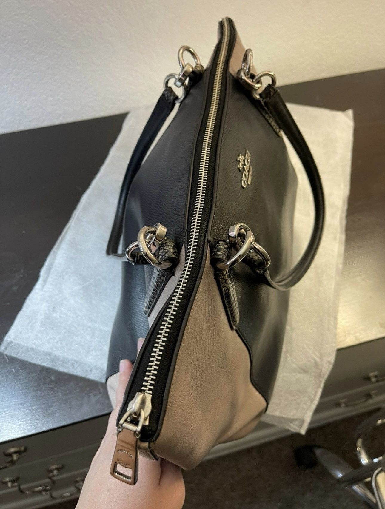 Coach COACH AVA TOTE EXOTIC EMBOSSED LEATHER SATCHEL SHOULDER BAG Size ONE SIZE - 4 Thumbnail