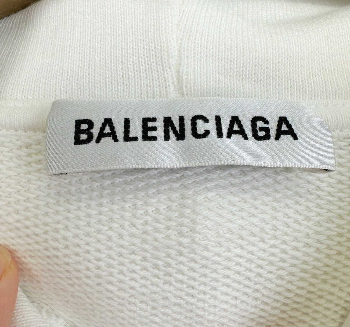 Balenciaga Balenciaga White Chest Letter Print Logo Hoodie K12 Size XS / US 0-2 / IT 36-38 - 4 Thumbnail
