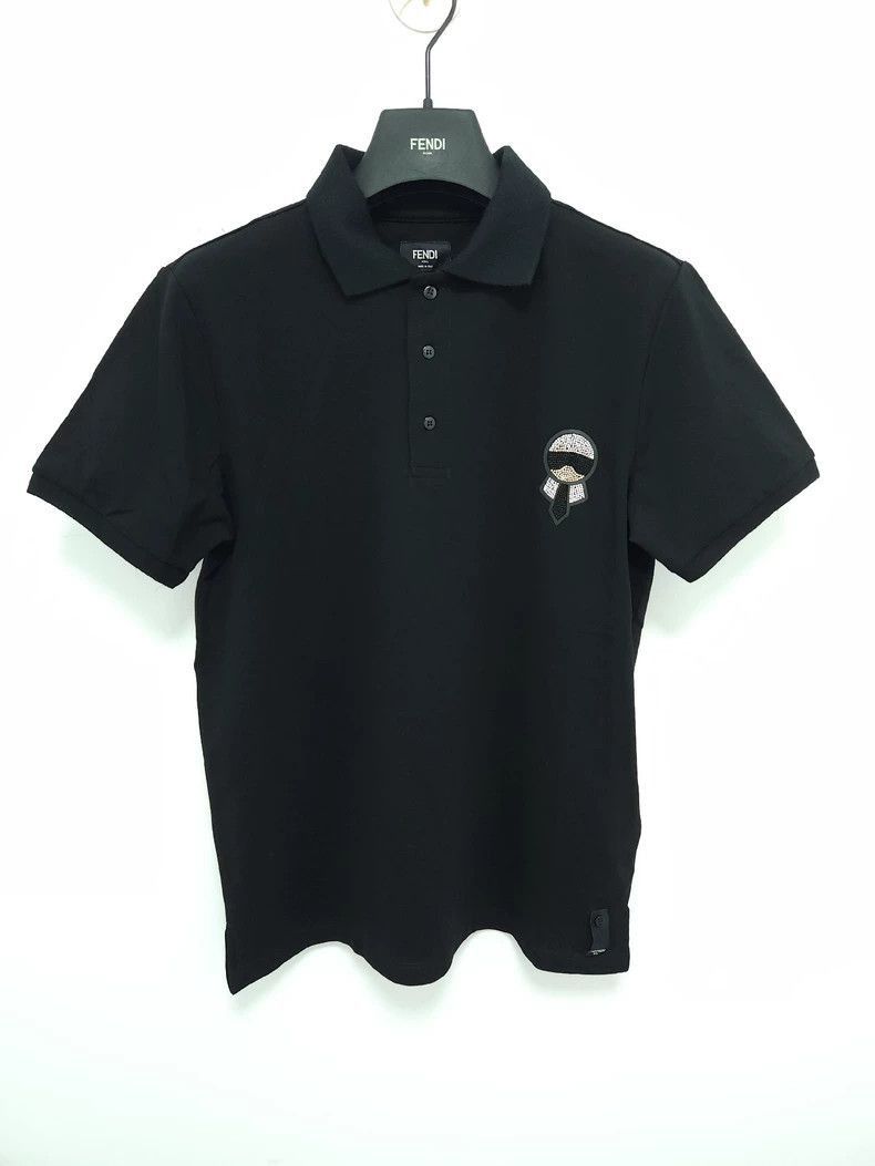 Fendi Fendi Karl Lagerfeld Crystal Polo Shirt Size US L / EU 52-54 / 3 - 2 Thumbnail