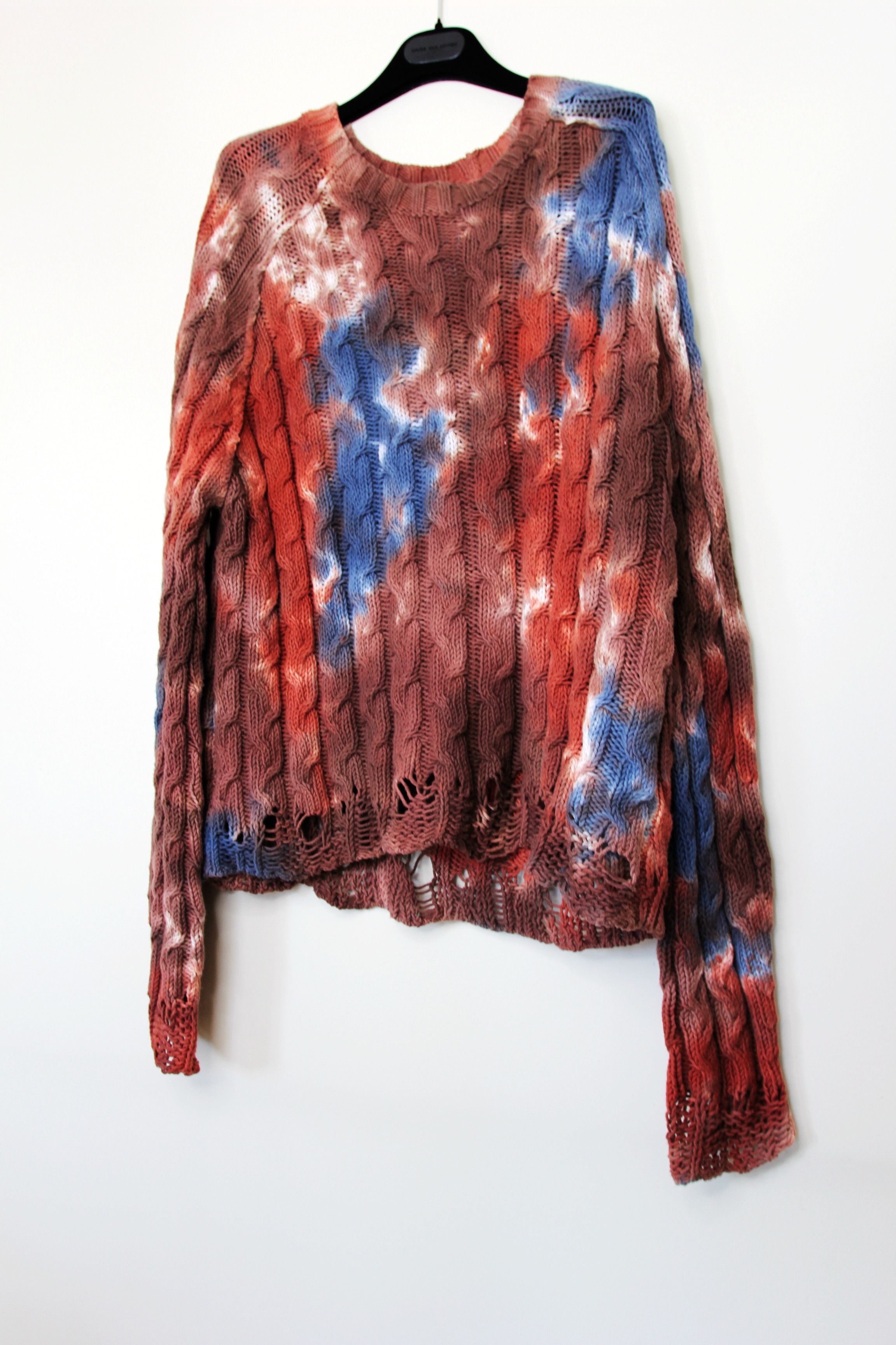 Acne Studios BNWT AW23 ACNE STUDIOS TIE-DYE CABLE KNIT SWEATER M Size US M / EU 48-50 / 2 - 5 Thumbnail