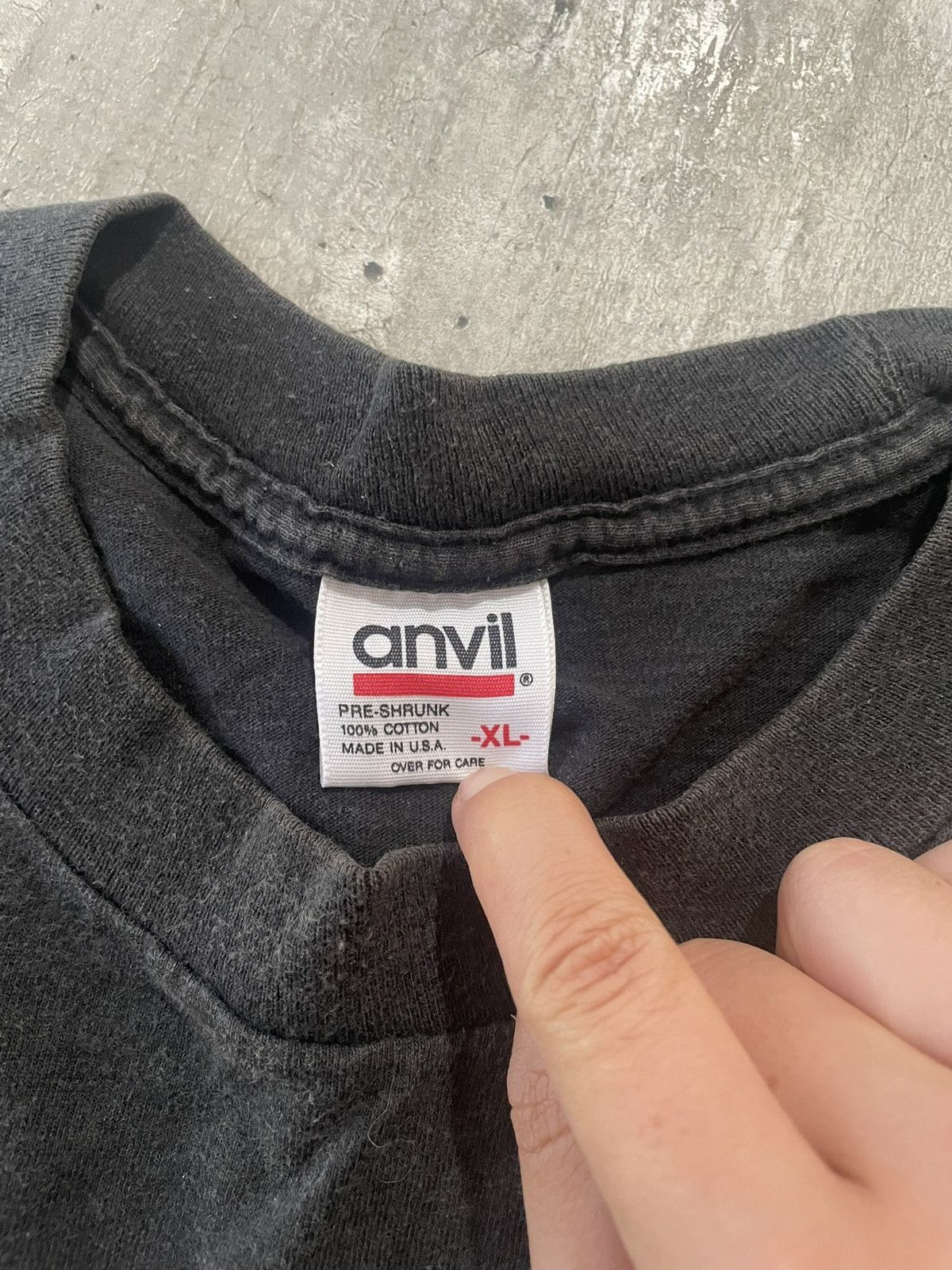 Vintage Charcoal Anvil Tee Size US M / EU 48-50 / 2 - 2 Thumbnail