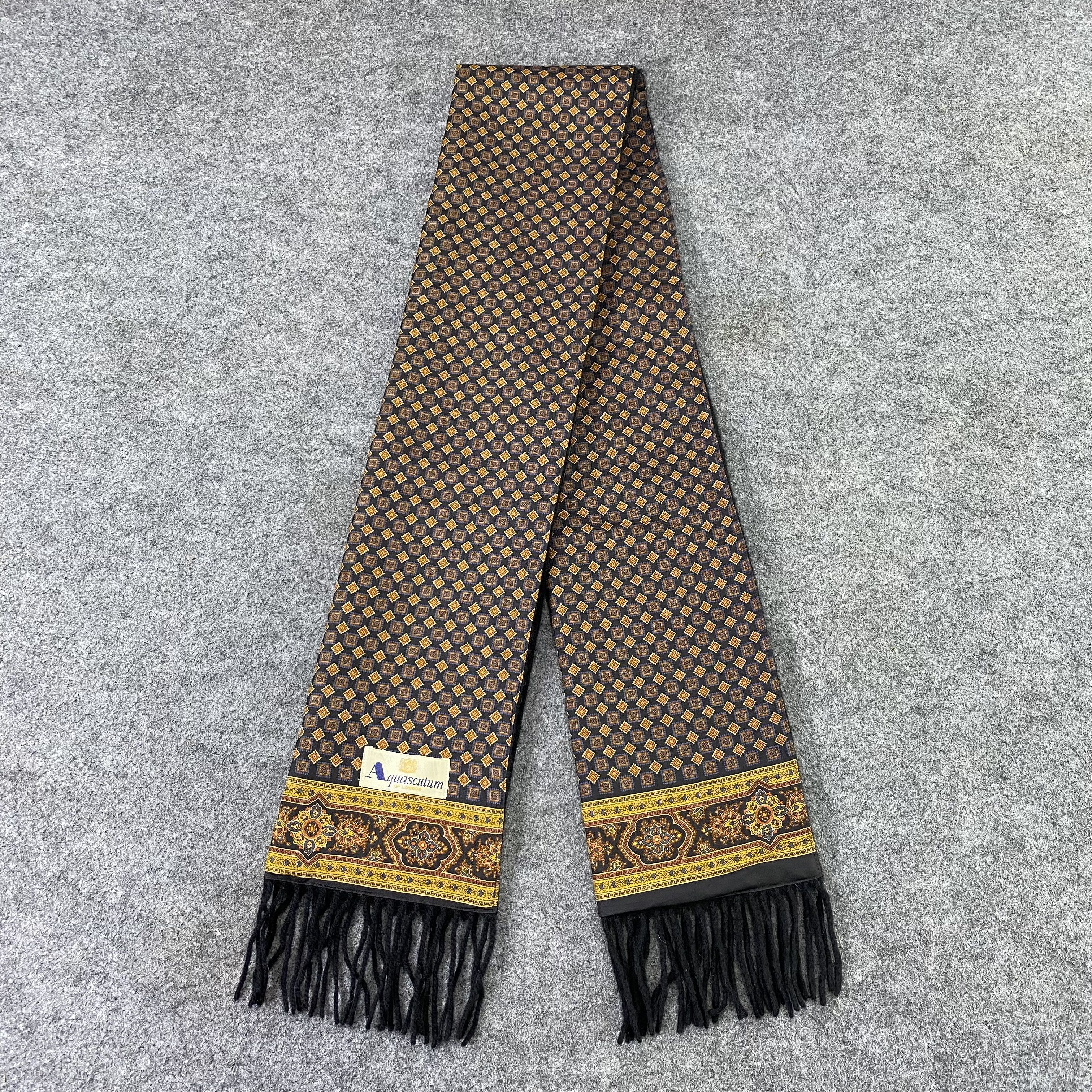 Aquascutum Aquasqutum Silk Scarf / Muffler / Neckwear-K008 Size ONE SIZE - 4 Thumbnail