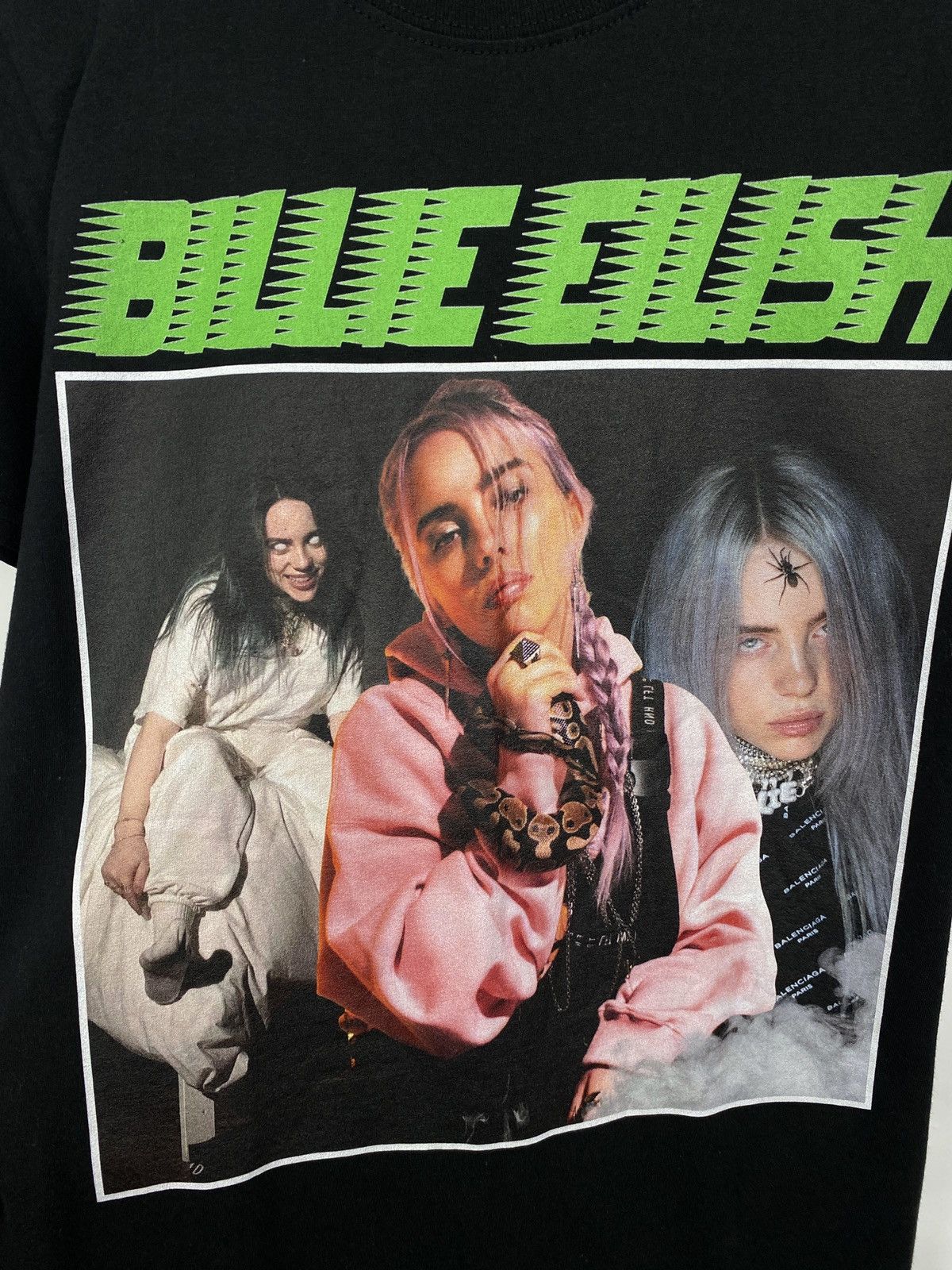 Band Tees × Billie Eilish × Rap Tees 🕷️ Billie Eilish Tarantula Big Image Boxy T-Shirt Rare Retro Size US M / EU 48-50 / 2 - 4 Thumbnail