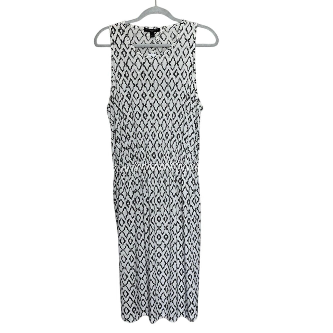 Banana Republic Banana Republic | Knit Column Dress Off White Ikat Midi Size L / US 10 / IT 46 - 1 Thumbnail