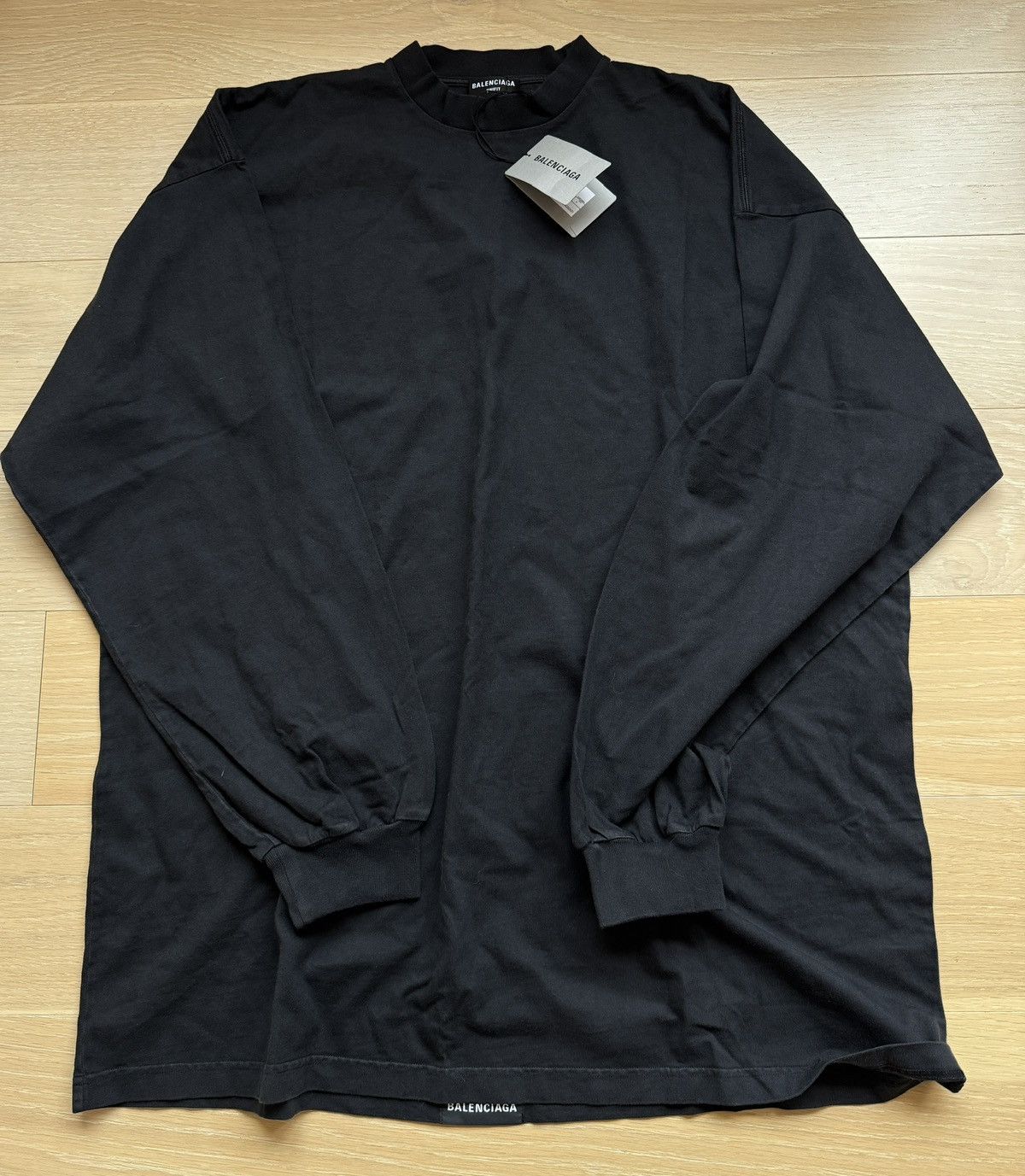 Balenciaga Tab Vintage Long Sleeve T Shirt