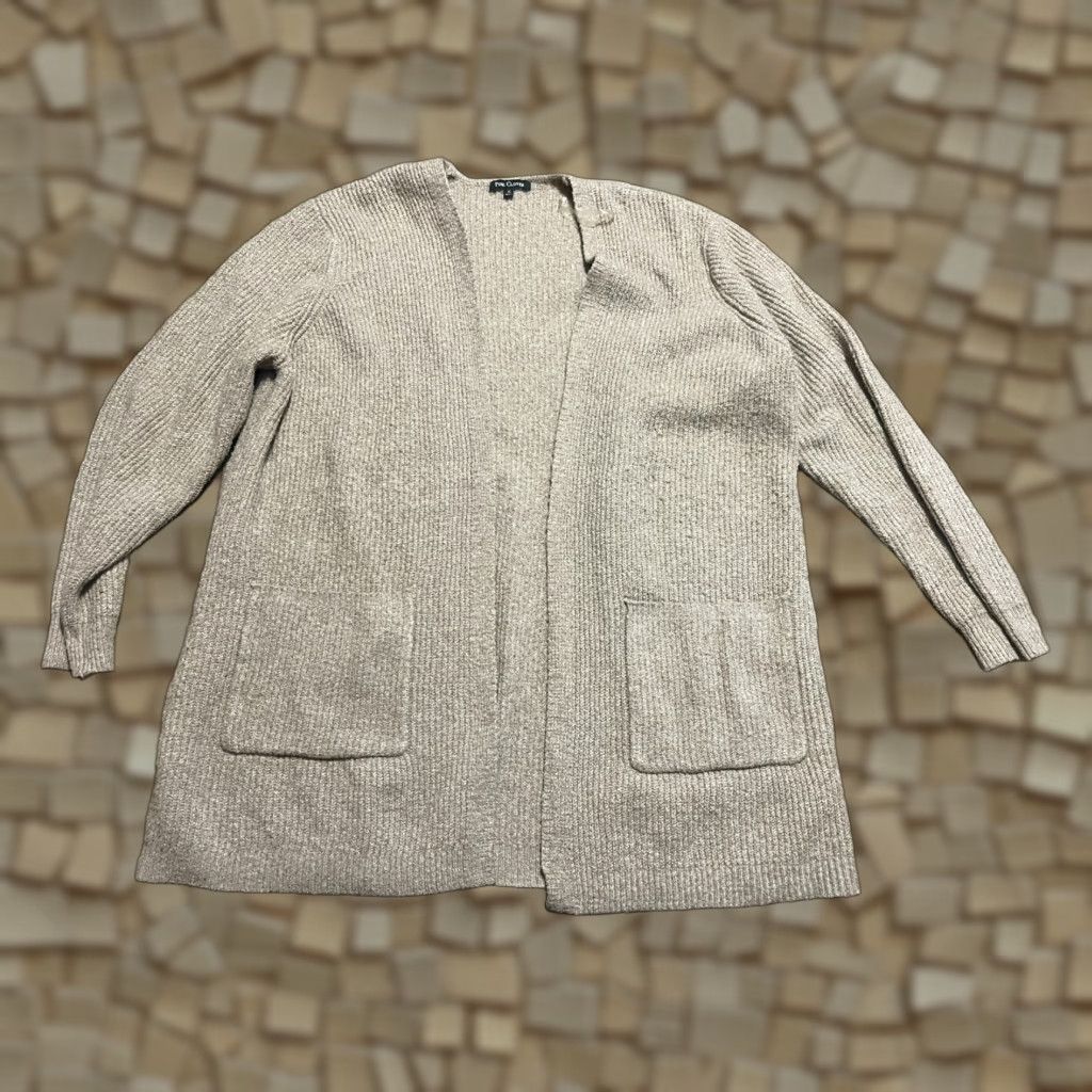 Vintage Pink Clover Cardigan Sweater, Women’s XL, Brown, Open Long Sleeve Knit, Regular Fit, Casual, Fall/Spring/Summer, Women Size XL / US 12-14 / IT 48-50 - 1 Thumbnail