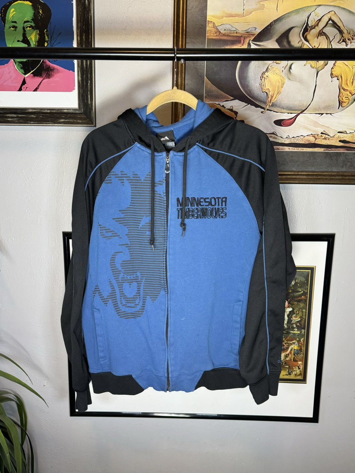 Adidas × Vintage Vintage Minnesota Timberwolves Adidas Hoodie Size US M / EU 48-50 / 2 - 1 Thumbnail