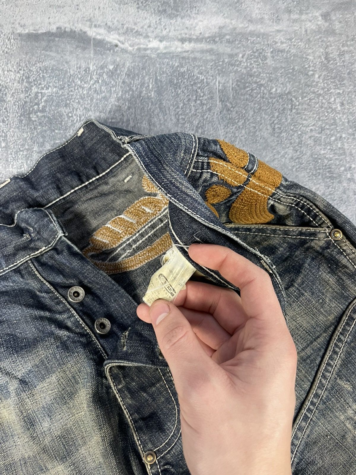 G-Star Vintage distressed BIG LOGO G Star Raw denim jeans Size US 30 / EU 46 - 8 Thumbnail