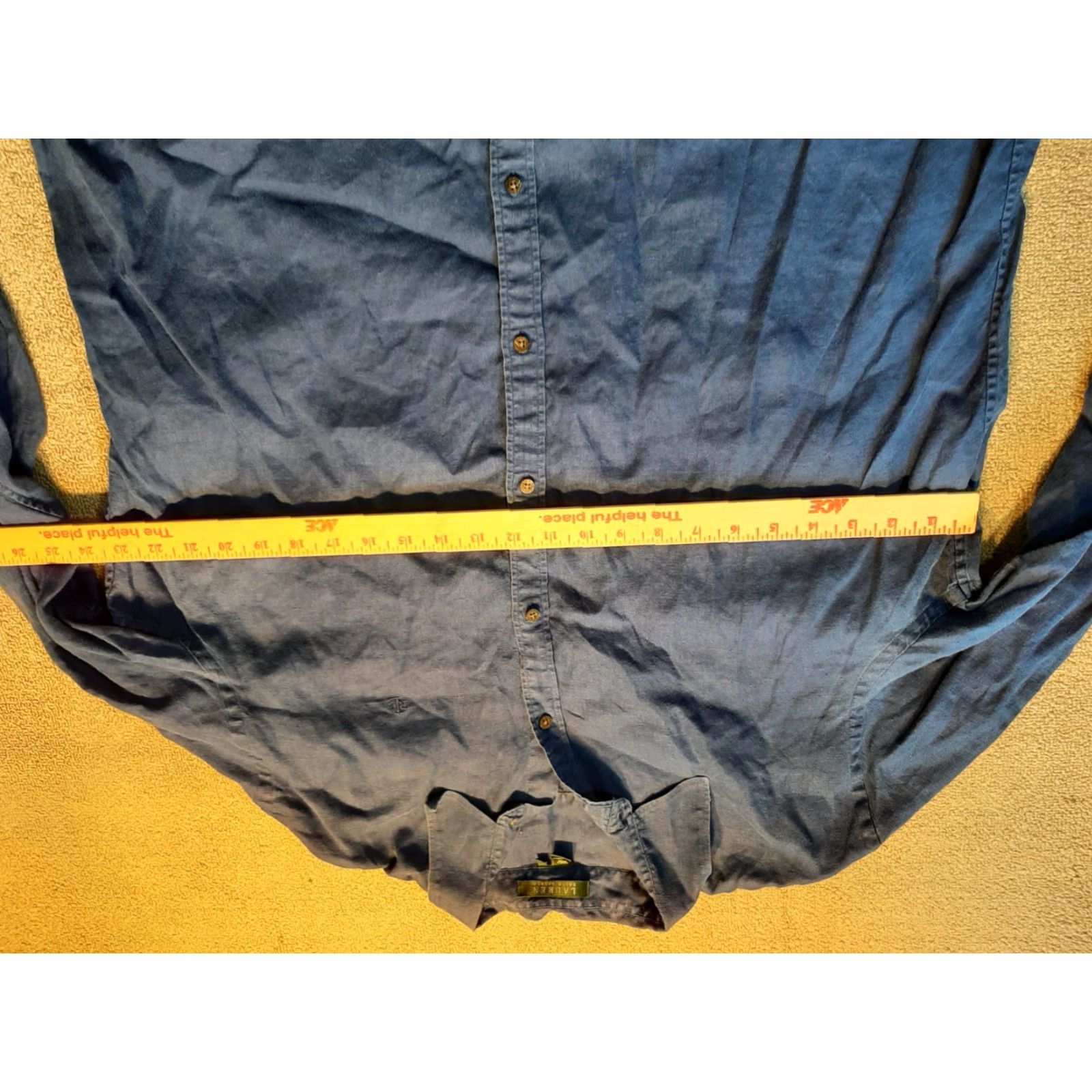Vintage City Chic Womens Shirt Long Sleeve Large 20 Blue Laced Shoulder & Sleeve Size L / US 10 / IT 46 - 3 Thumbnail
