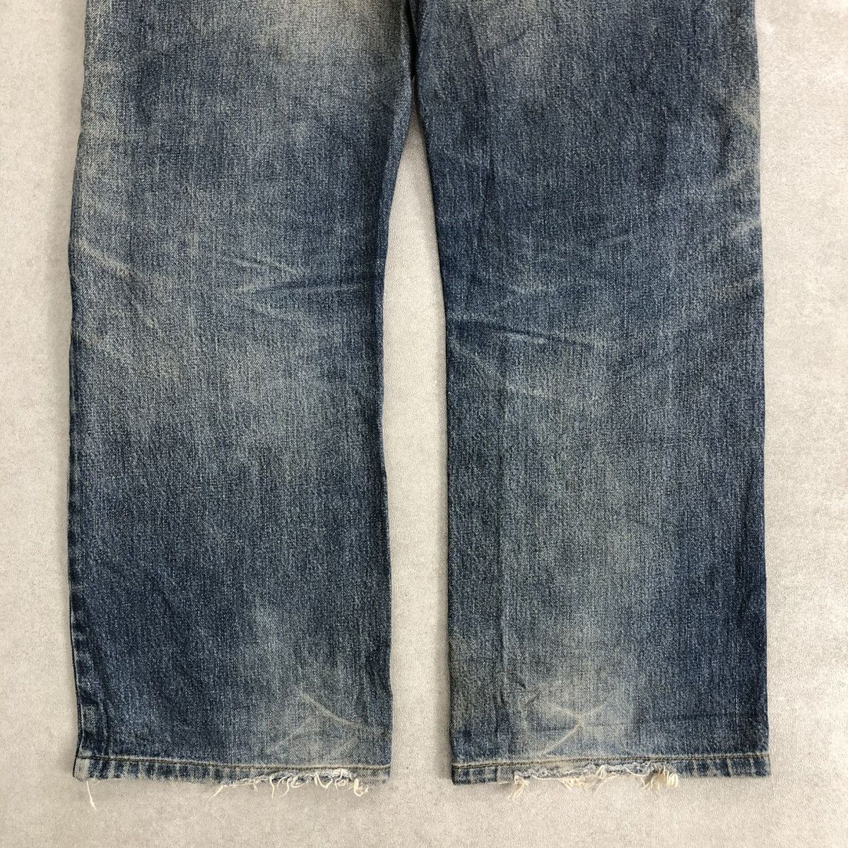 If Six Was Nine × Le Grande Bleu (L.G.B.) 🇺🇸 2000s Fresyjive Distressed Punk Custom Rework Jeans Y2K Size US 34 / EU 50 - 13 Thumbnail