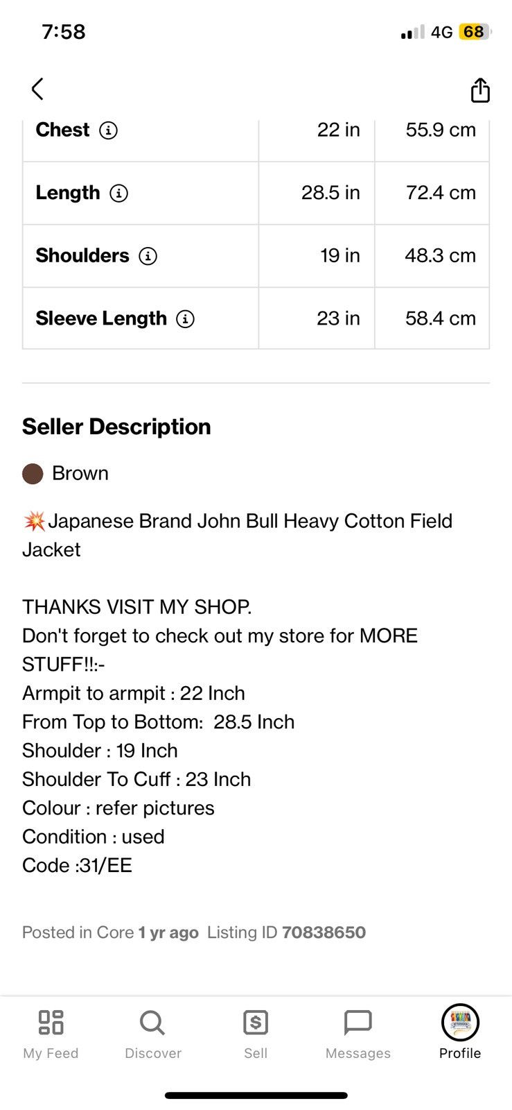 Japanese Brand 💥Japanese Brand John Bull Heavy Cotton Field Jacket Size US M / EU 48-50 / 2 - 8 Thumbnail