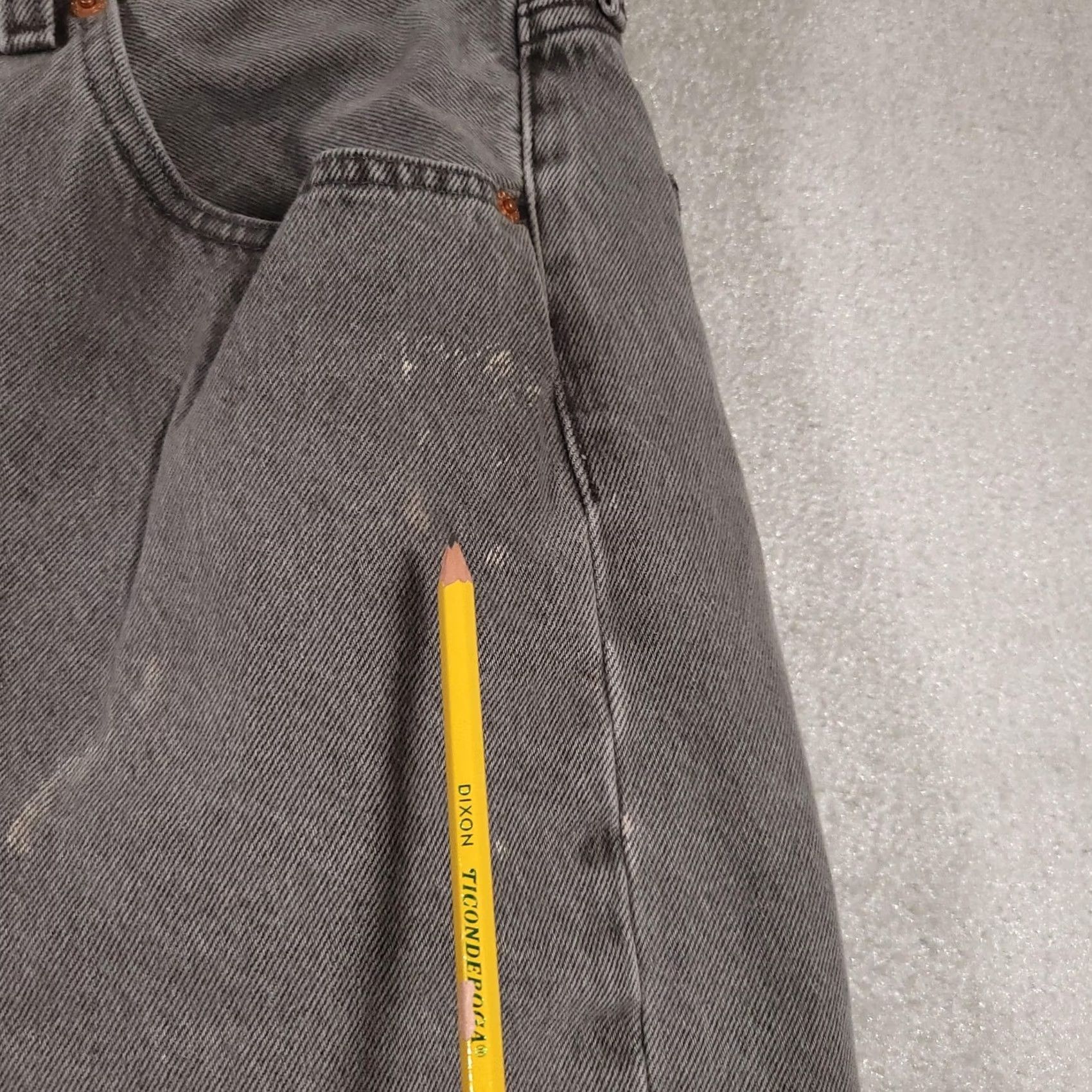 Levi's VINTAGE Levis 501 Jeans Mens 40x34 Gray Denim Button Fly Straight Leg Distressed Pants Size US 40 / EU 56 - 7 Thumbnail