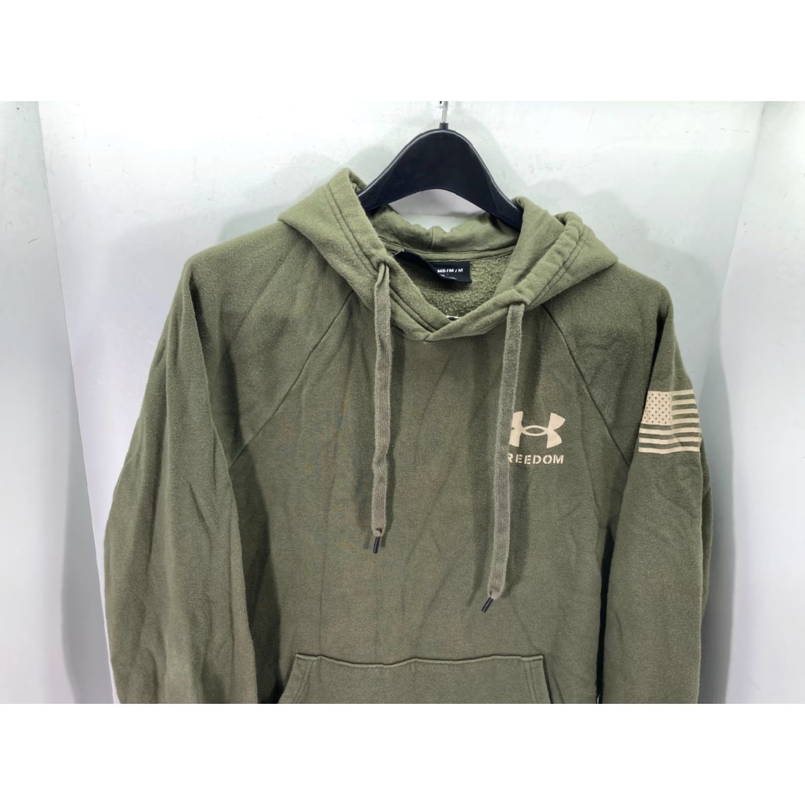 Under Armour Under Armour Freedom Pullover Hooded Sweatshirt Mens M Green Fleece Drawstring Logo Size US M / EU 48-50 / 2 - 4 Thumbnail
