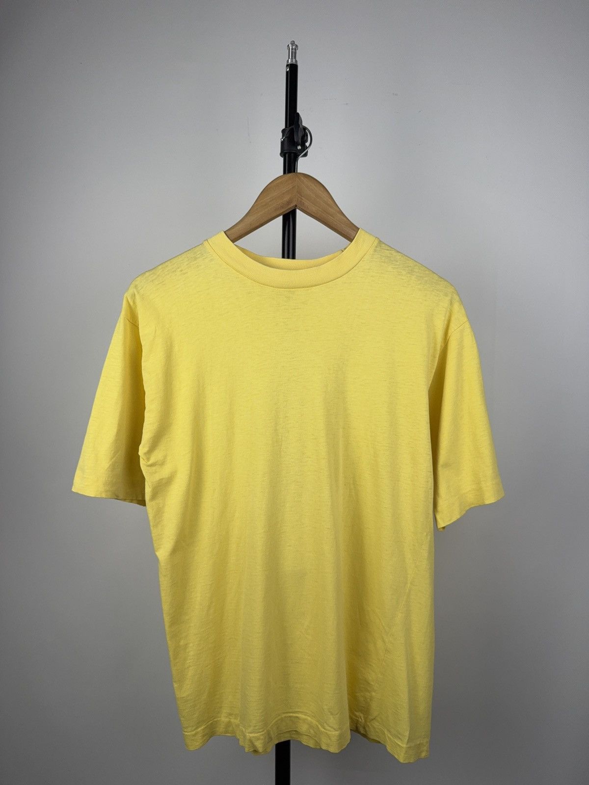 Japanese Brand × Vintage Vintage 80s Japanese style Faded Blank Basic Tee shirt Size US M / EU 48-50 / 2 - 1 Thumbnail