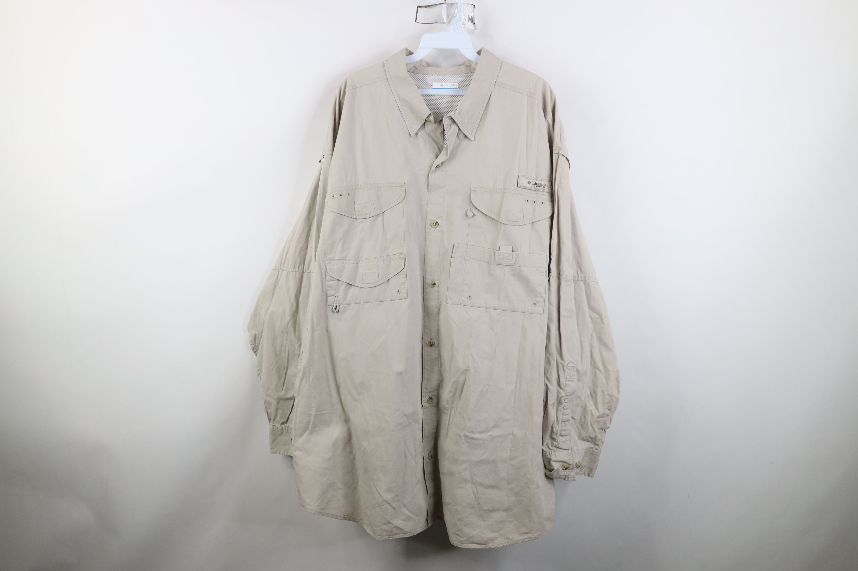 Columbia Columbia PFG Spell Vented Collared Button Shirt Beige Tan Size US XXL / EU 58 / 5 - 1 Thumbnail