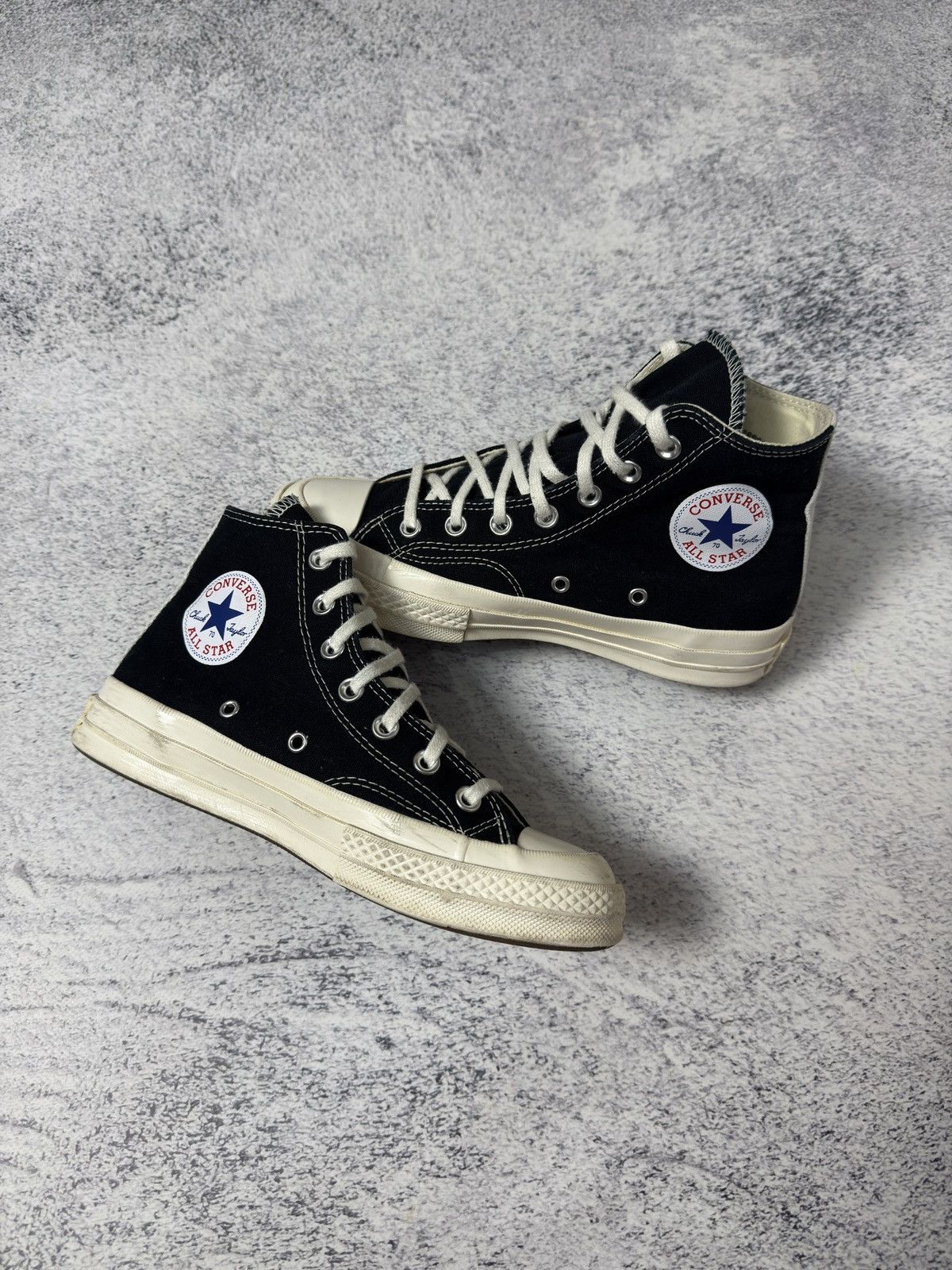 Comme des Garcons PLAY × Converse Comme Des Garçons Play x Converse High Top Sneakers Woman Size US 8 / IT 38 - 4 Thumbnail