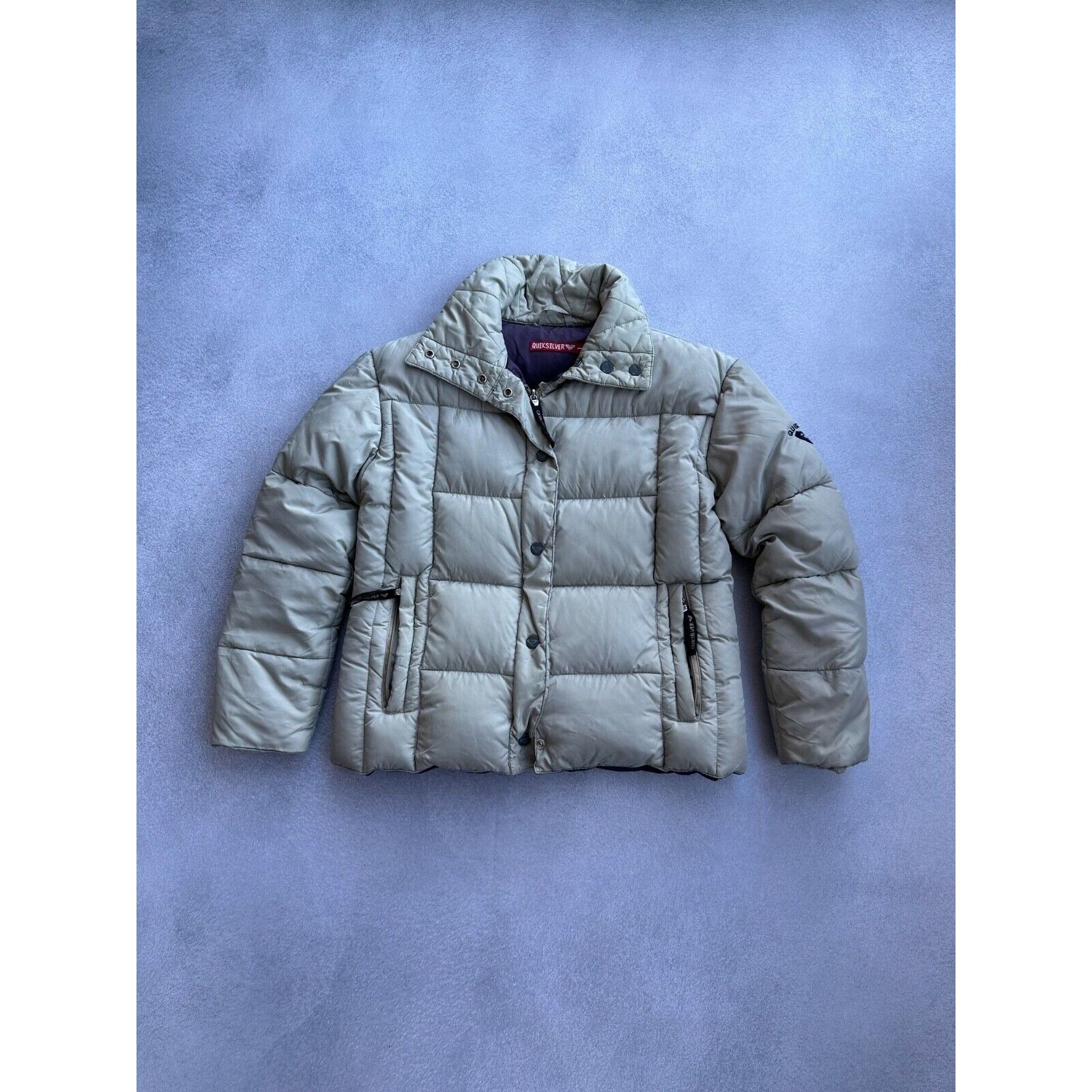 Quiksilver VTG Quicksilver Woman Silver Puffer Jacket 90s Size M / US 6-8 / IT 42-44 - 1 Thumbnail