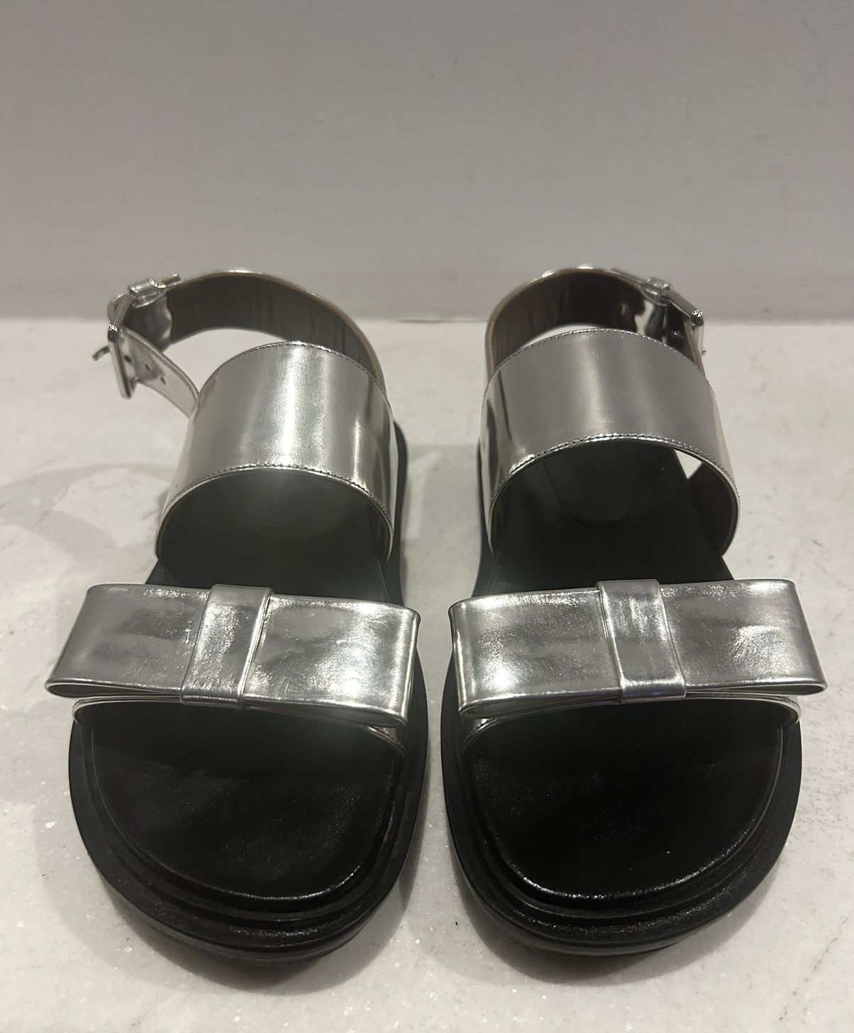 Marni New in box marni silver bow sandals. Size US 7 / IT 37 - 3 Thumbnail