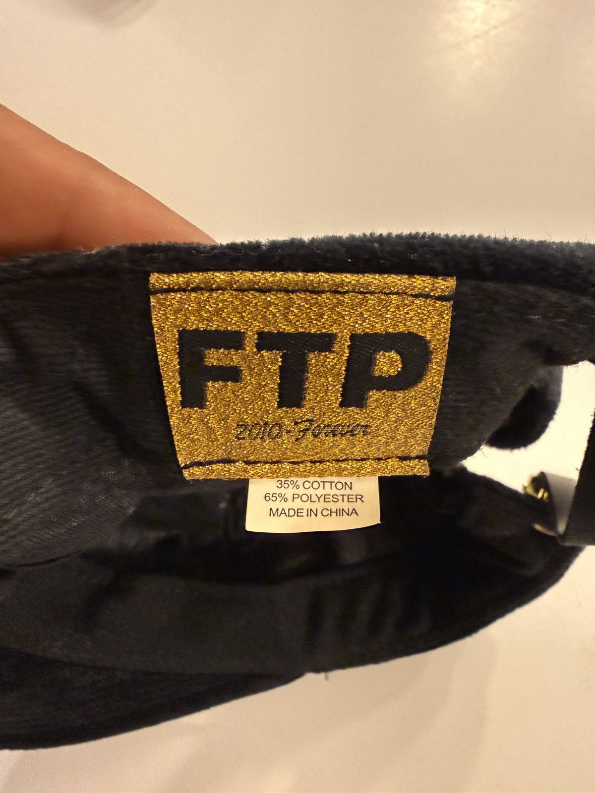 Fuck The Population FTP Logo 5 Panel Hat 10 Year Anniversary (Velvet) Black Gold Size ONE SIZE - 5 Thumbnail