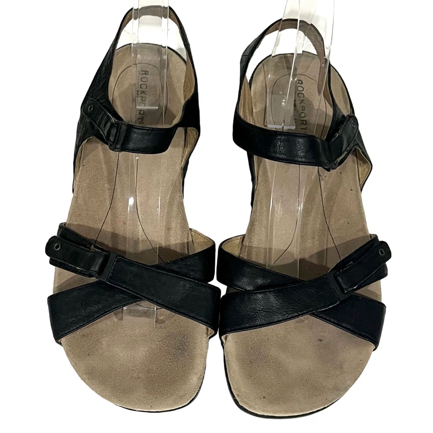 Rockport Rockport Women's Sandals Flat Leather Footbed Black 9.5M Size US 10 / IT 40 - 3 Thumbnail