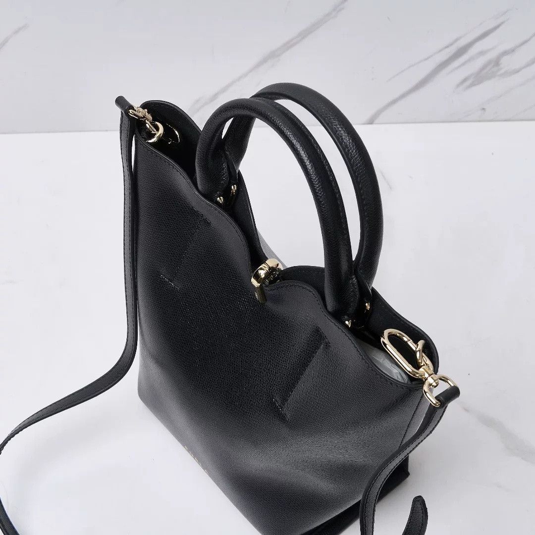 Furla Furla Black Gold Handbag with Handle Size ONE SIZE - 6 Thumbnail
