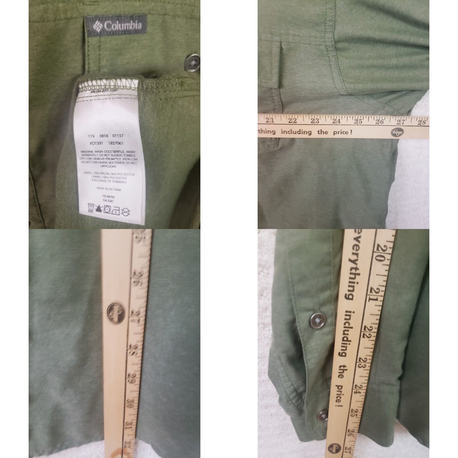 Vintage Columbia PFG OMNISHADE Men's 2XL Green Long Sleeve Vented Fishing Shirt Size US XXL / EU 58 / 5 - 10 Thumbnail